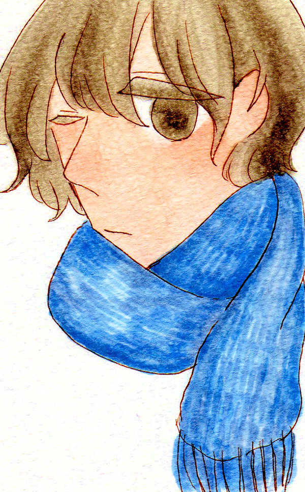 マフラー男子