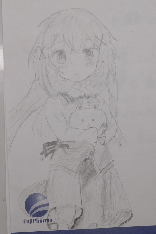 メモ帳にチノちゃん描いてみた