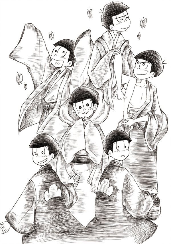 [カラ一] 松野奇譚 [妖怪パロ落書き漫画]