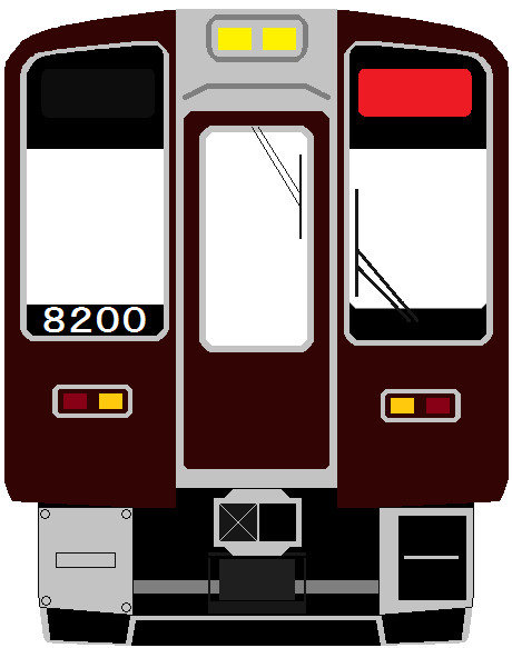 【鉄道正面画】阪急8200系(電車でD 高橋啓介仕様)