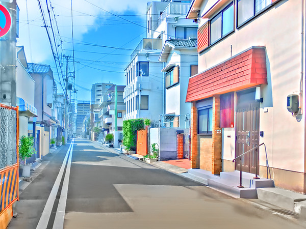 【背景素材】街の中６枚