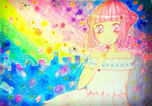 町を春にする