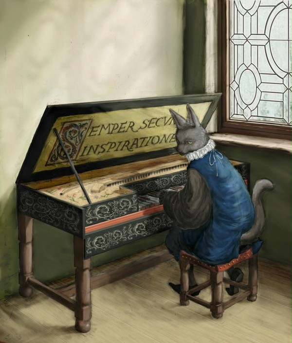 ヴァージナルを弾く猫