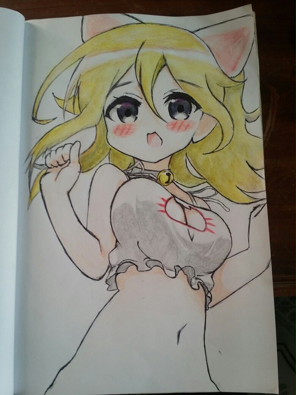 keyhole cat bra fan art :D