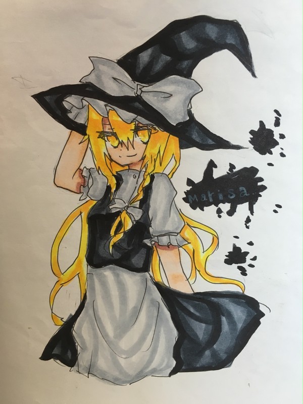 魔理沙描いてみた