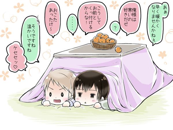 【腐向け】こたつでにちぷ【ヘタリア(日普)】