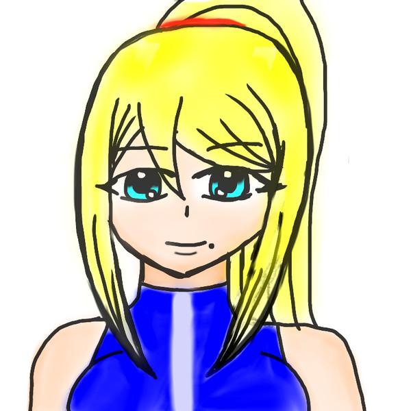 ウインクしてスマイルするサムス姉さん