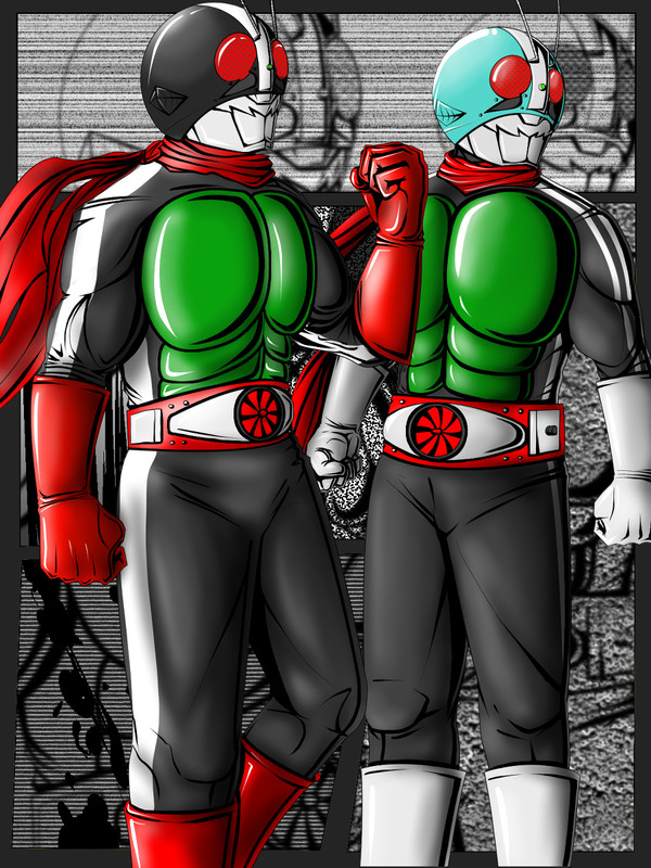 Masked-Rider No.1 and No.2