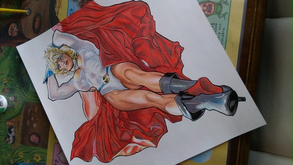 パワーガール(模写)