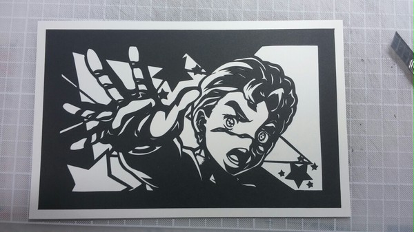 【切り絵】広瀬康一【ジョジョ４部OP】