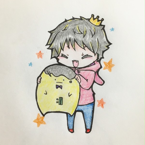 モモちゃんとユキくん(の王様プリン)