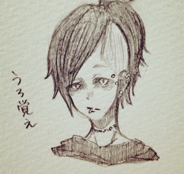 またまた落書きですwうろ覚えだけどウタさん描いてみました
