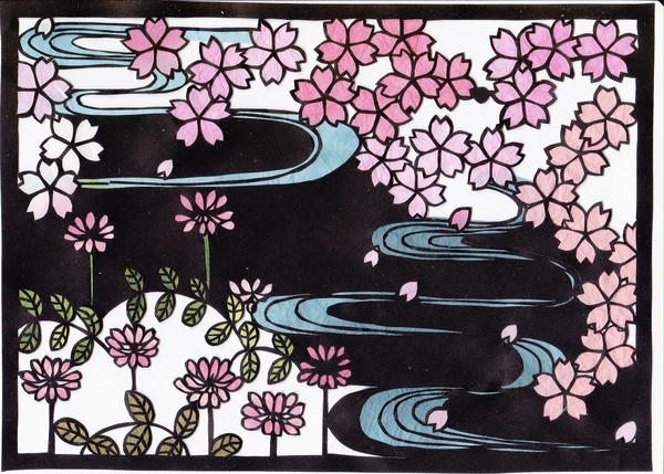 桜と蓮華草