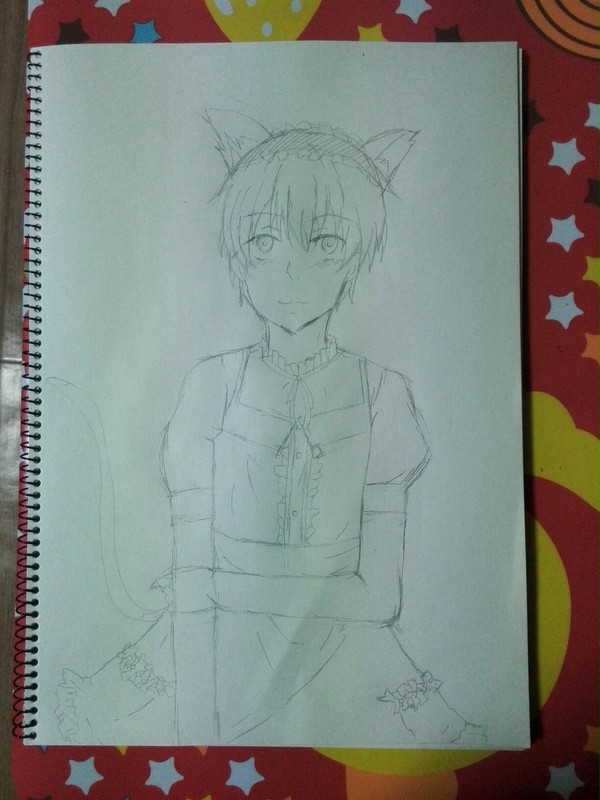 猫耳メイド黒カネキ君ver