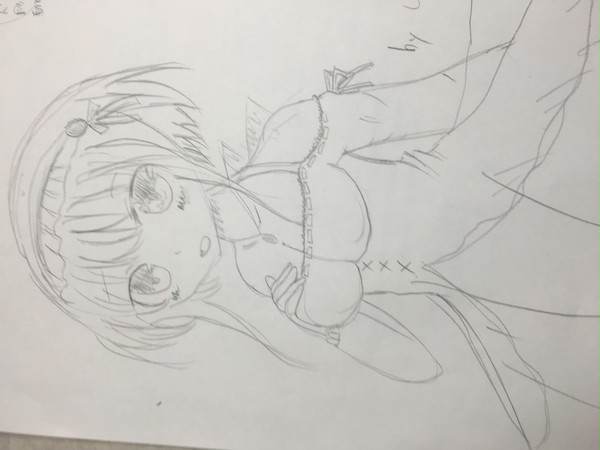 君を見ているドレス姿の少女