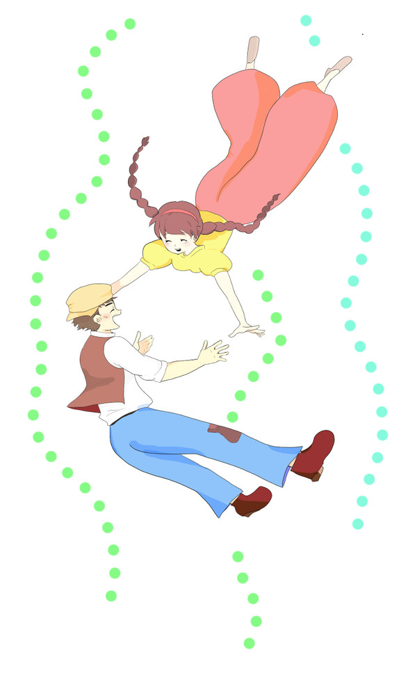 空から女の子が