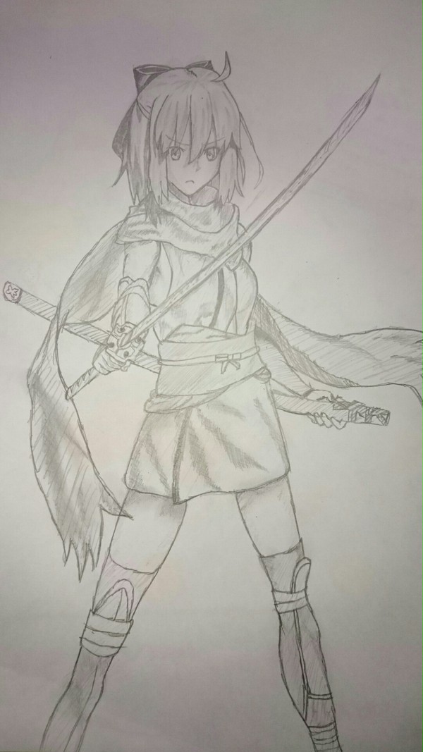fate 沖田総司(桜セイバー) 模写