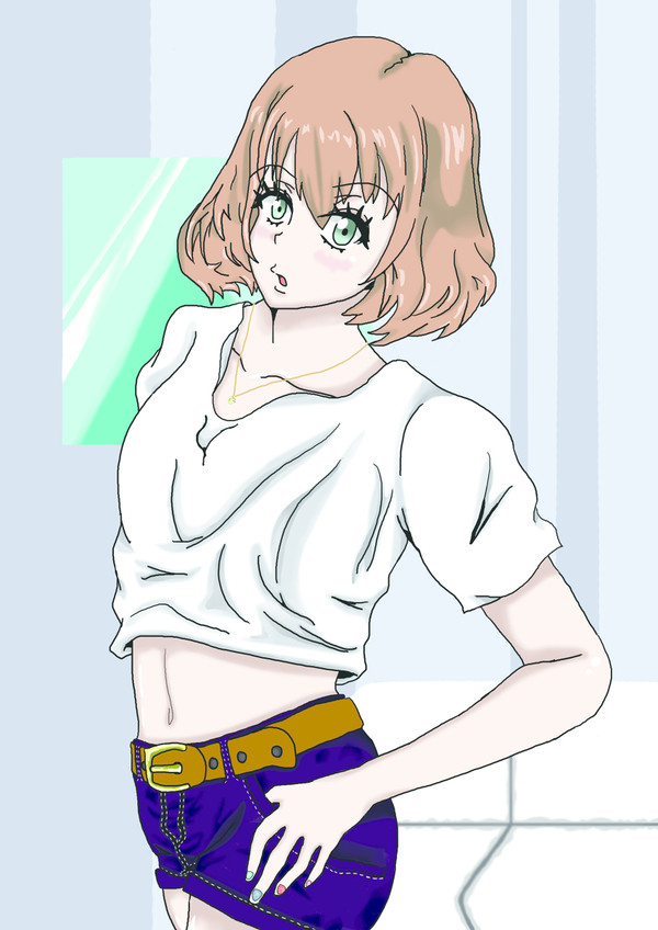 ボブヘアモデル カジュアル