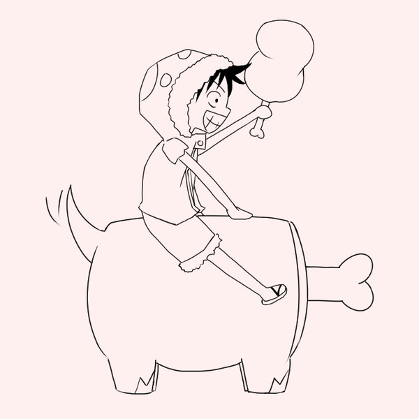 Luffy x PLURK肉骨獸