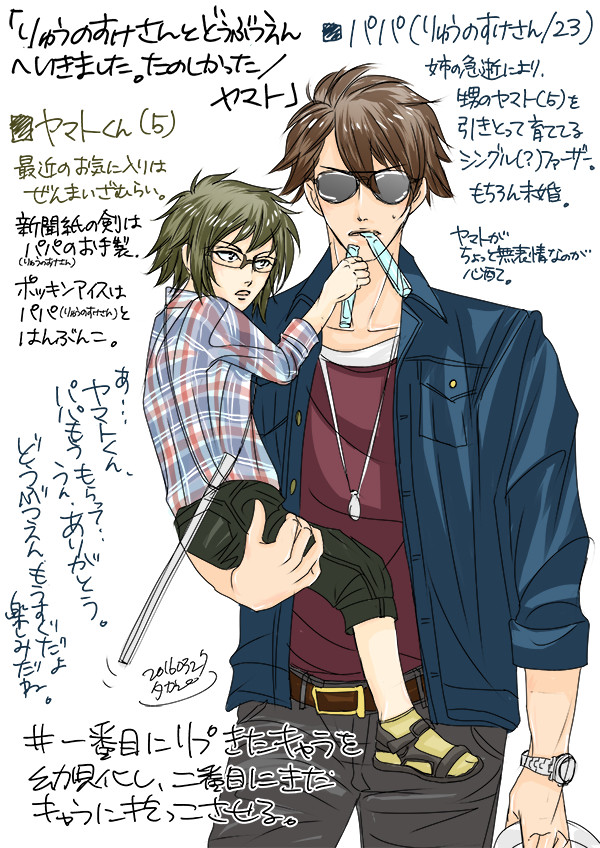 龍ヤマ_ついったろぐ_２（パラレルだったり、つき合ってたり）。