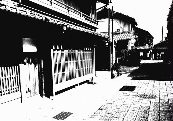 【切り絵】古き街並み