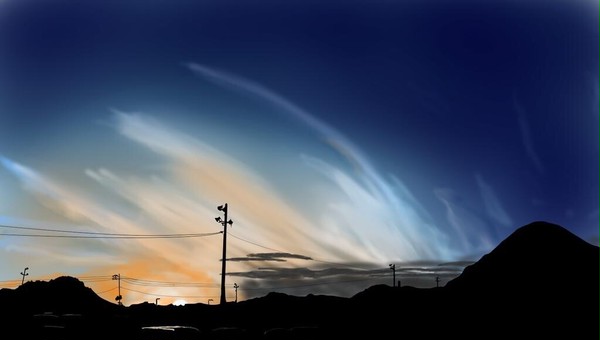 夕日