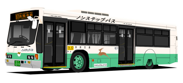 奈良交通　いすゞ・キュービック（ノンステップ仕様）