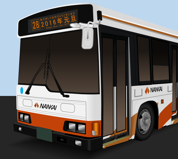 南海バス　日野・レインボーHR（7m車）