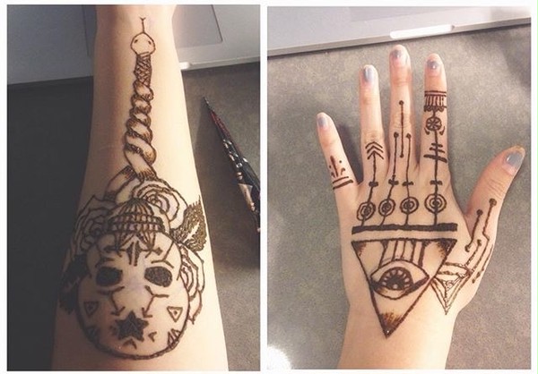 design of henna tattoo