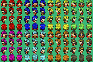 心のまにまにのエルフの双剣士のキャラチップ(VX&Ace)