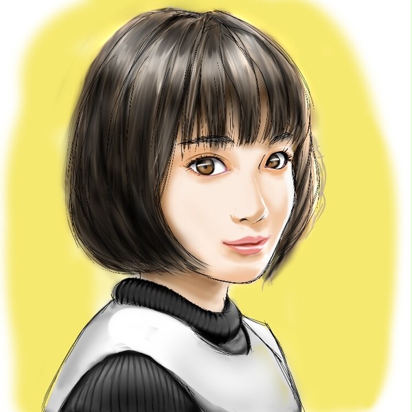 広瀬すず似顔絵　　　　画　幸輔