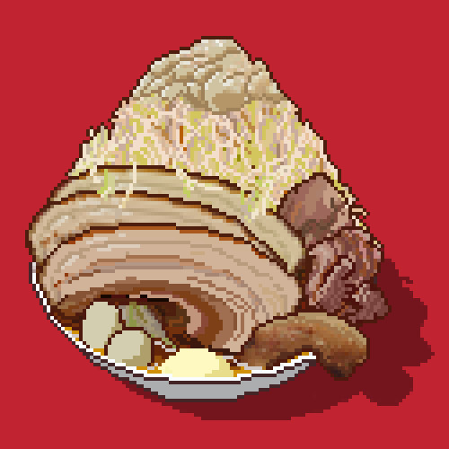 ドット絵　ラーメン二郎（大）