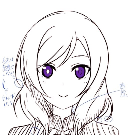 西木野真姫 髪の毛ワンポイント
