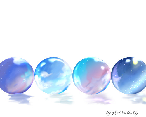空色ガラス玉。