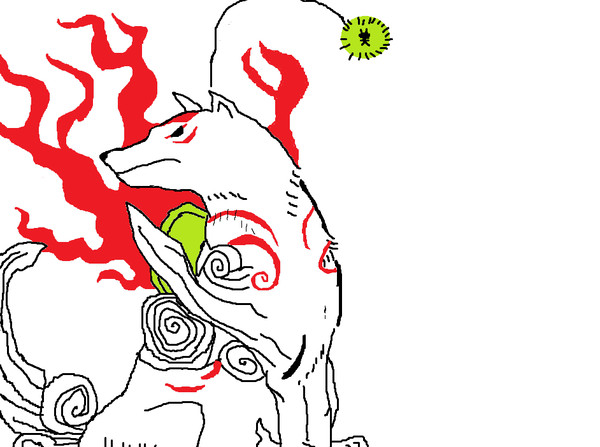 結構前に真面目に描いてみた大神アマテラス