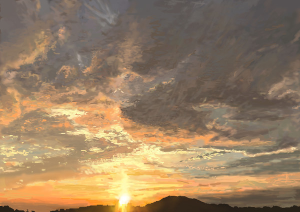 夕焼け習作