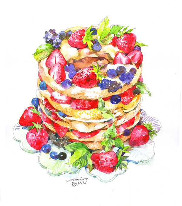 strawberry pancake