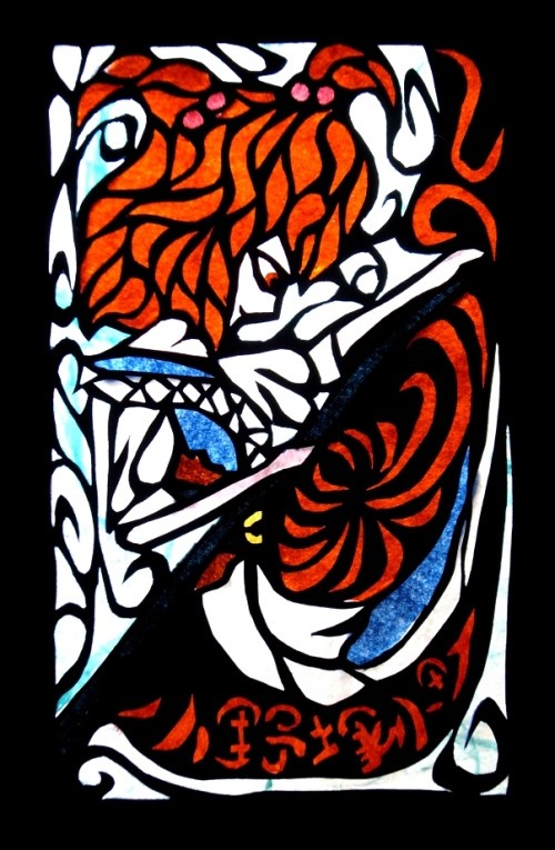 切り絵　小野塚小町