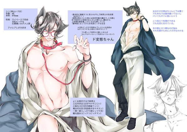 【オリジナル審神者】男審神者＊肌露出多め