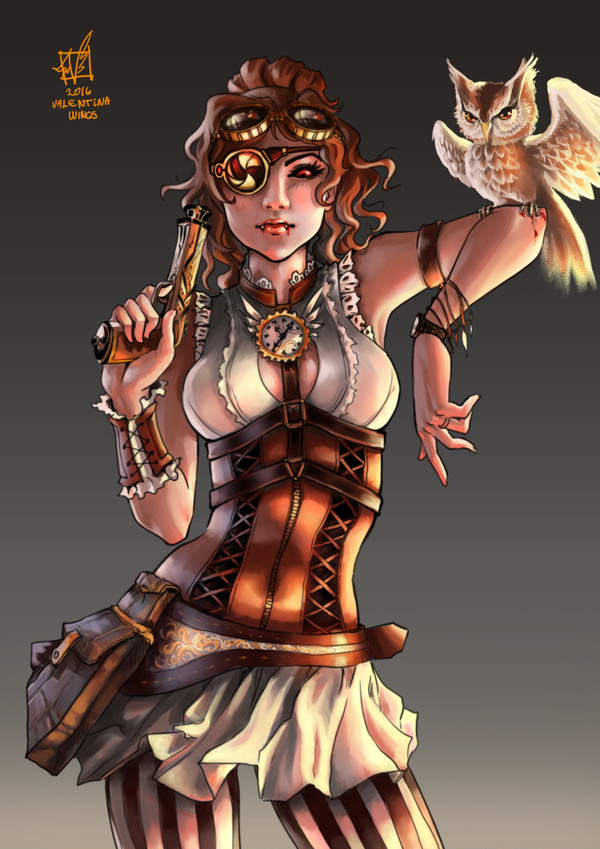Steampunk Owl Girl