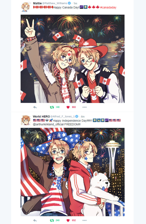 1/4 July! twitter celebrations