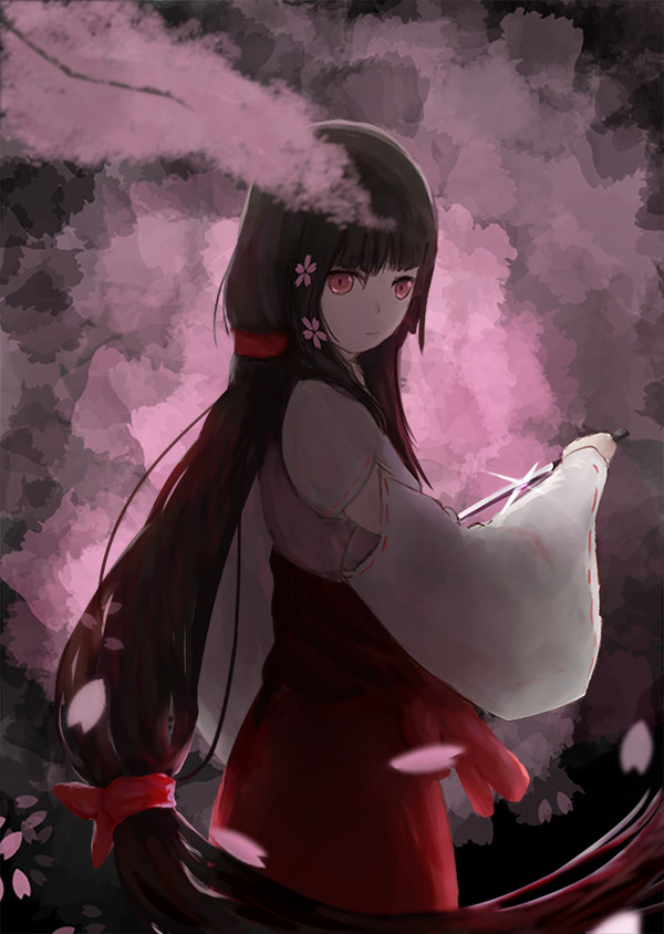 桜と巫女