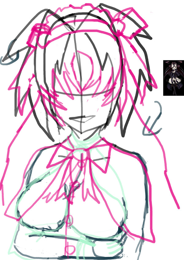 オリジナルデザインのZQさん（線画）
