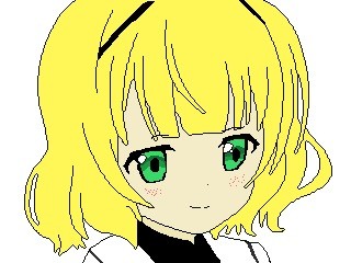 ビットマップイメージを使用して描いたシャロたそ