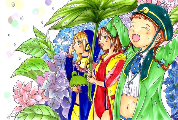 仲良し3人で梅雨のお散歩♪