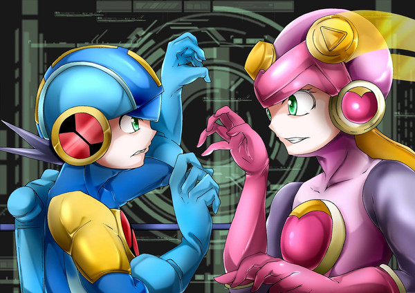 ロックマンエグゼ　ロックマンＶＳロール　技絵集