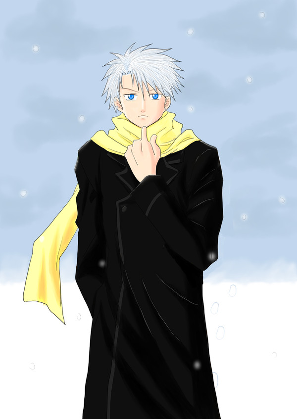 雪の中