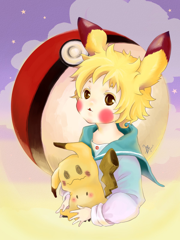 ピカチュウ 　ト　ミミッキュ♥
