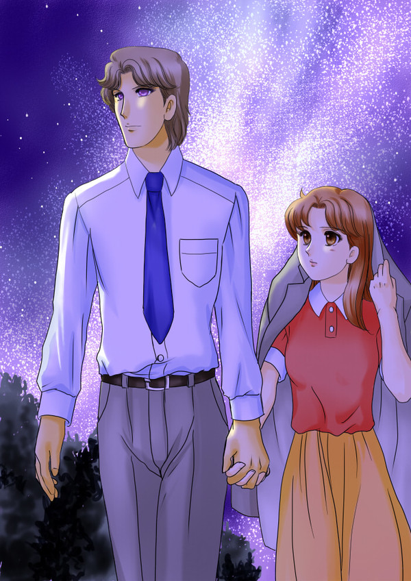手を繋いだ夜空