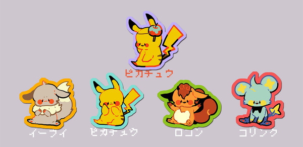 【壓克力胸章】Pokemon坐坐系列